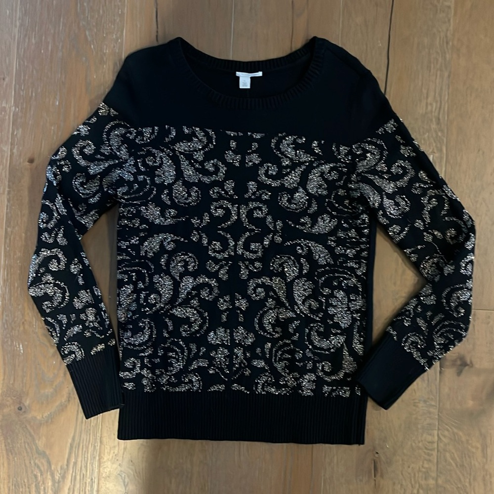 NWT Women’s black sweater with gold